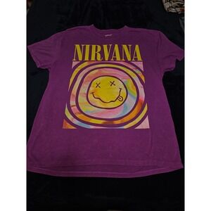 Nirvana smiled concert tee shirt size  Small unisex